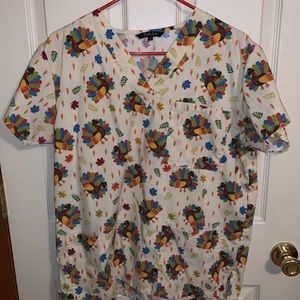 Thanksgiving scrub top